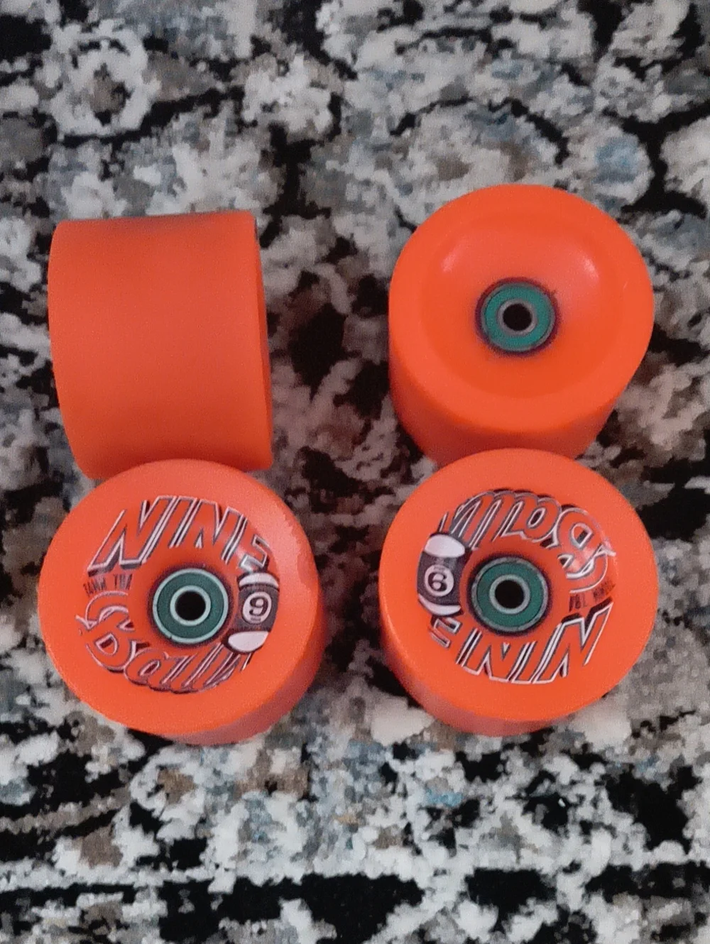 Orange Skateboard Wheels - Set of 4